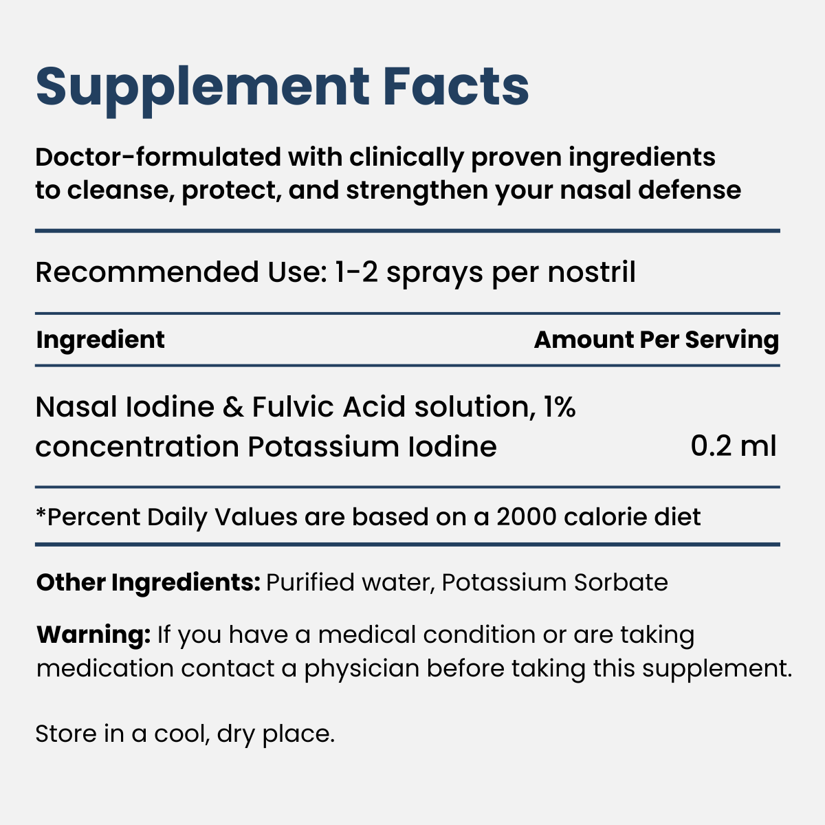 Hollisticare Nasal Iodine Spray